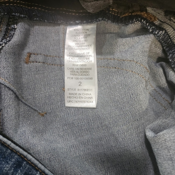 Democracy Absolution Distressed Skinny Jeans Size 2 Blue - Picture 6 of 7